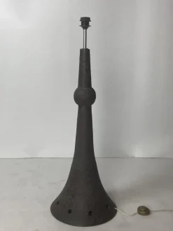 Clearance Pamono Dutch Brutalist Wabi Sabi Bouclé & Ceramic Floor Lamp, 1960s