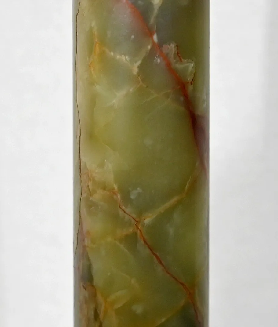 Best Pamono Early 20th Century Empire Column Lamp in Green Onyx