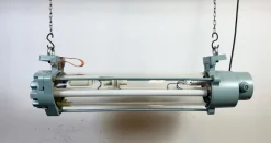 Clearance Pamono East German Industrial Fluorescent Tube Light from Leuchtenbau Wittenberg, 1980s