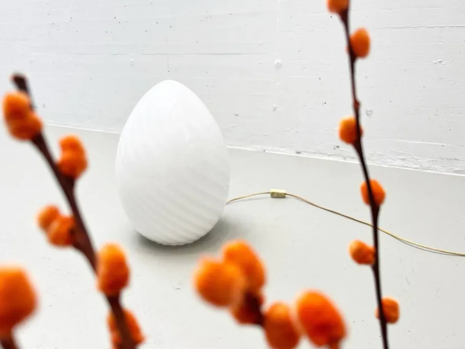Best Pamono Egg-Shaped Table Lamp in Murano Glass from Venini, Italy, 1960s