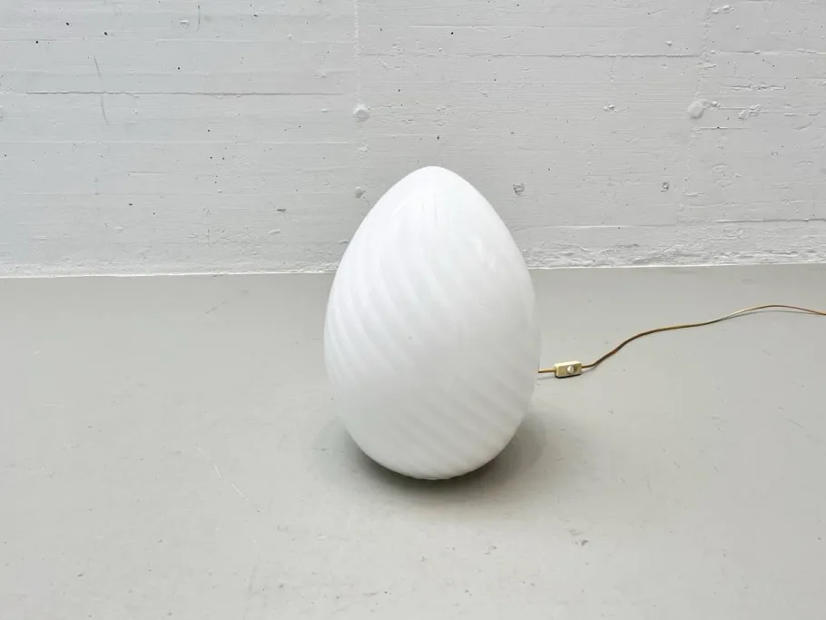 Best Pamono Egg-Shaped Table Lamp in Murano Glass from Venini, Italy, 1960s
