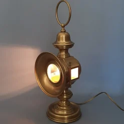 Clearance Pamono Electric Car Headlight Style Table Lamp in Brass, 1950s