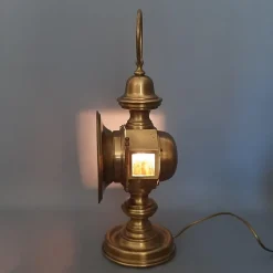 Clearance Pamono Electric Car Headlight Style Table Lamp in Brass, 1950s