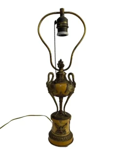 Best Pamono Empire Style Bronze and Onyx Table Lamp, Early 20th Century