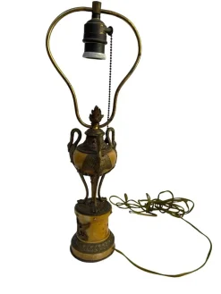 Best Pamono Empire Style Bronze and Onyx Table Lamp, Early 20th Century