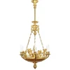 Clearance Pamono Empire Style Chandelier in Gilded Bronze with Cherubs, 1950s