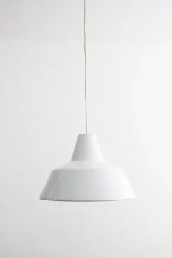 Best Pamono Enamel Workshop Pendant Lamp in White from Louis Poulsen, 1970s