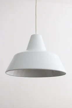 Best Pamono Enamel Workshop Pendant Lamp in White from Louis Poulsen, 1970s