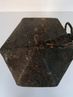 Best Pamono English Arts & Crafts Glass, Lead & Hammered Sheet Metal Porch Lantern by Peter Marsh, 1950s