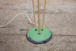 Clearance Pamono Expo 58 Green Mushroom Floor Lamp from BEGA, 1950