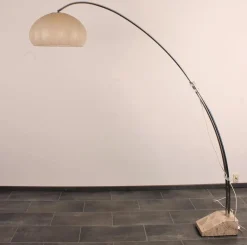 New Pamono Extendable Bow Floor Lamp with Marble Base from Hustadt Leuchten, 1960s