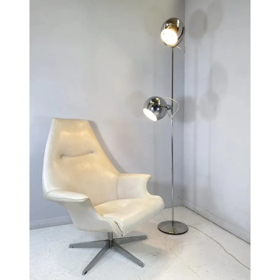 Hot Pamono Eyeball Steel Floor Lamp by Goffredo Reggiani, 1960s