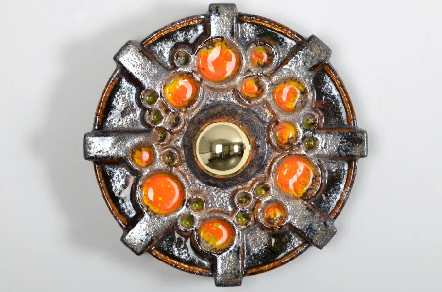 Best Pamono Fat Lava Ceramic Sconce from Hustadt Leuchten, 1970s