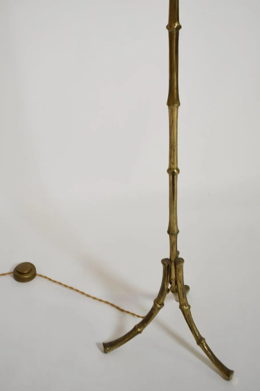 Best Pamono Faux Bamboo and Brass Tripod Floor Lamp from Jansen, 1960s