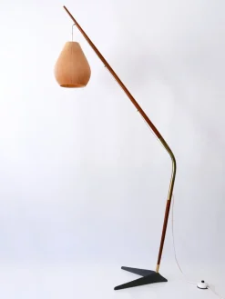 New Pamono Fishing Pole Floor Lamp by Svend Aage Holm Sørensen for from Holm Sørensen & Co, Denmark, 1950s
