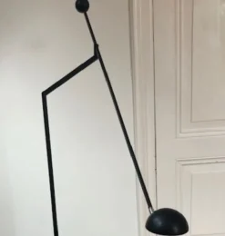 Outlet Pamono Flexible Black Floor Lamp from Soelken, Germany