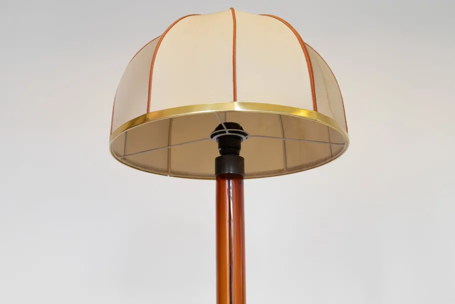 Discount Pamono Floor and Table Lamo in Amber Glass by Archimede Seguso, 1960s, Set of 2