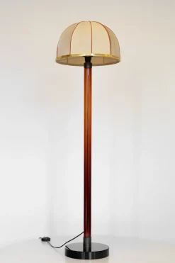 Discount Pamono Floor and Table Lamo in Amber Glass by Archimede Seguso, 1960s, Set of 2