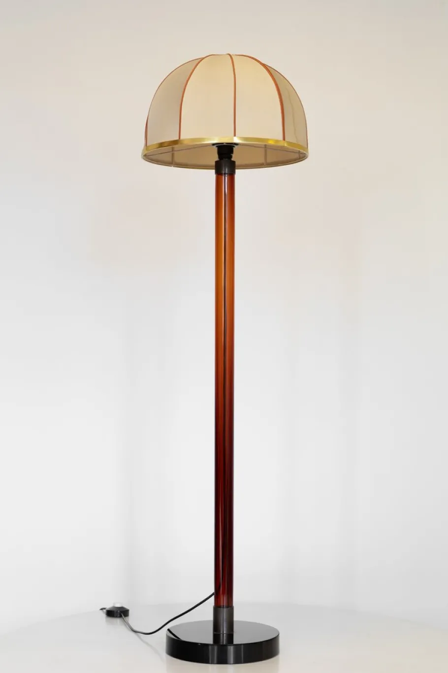 Discount Pamono Floor and Table Lamo in Amber Glass by Archimede Seguso, 1960s, Set of 2