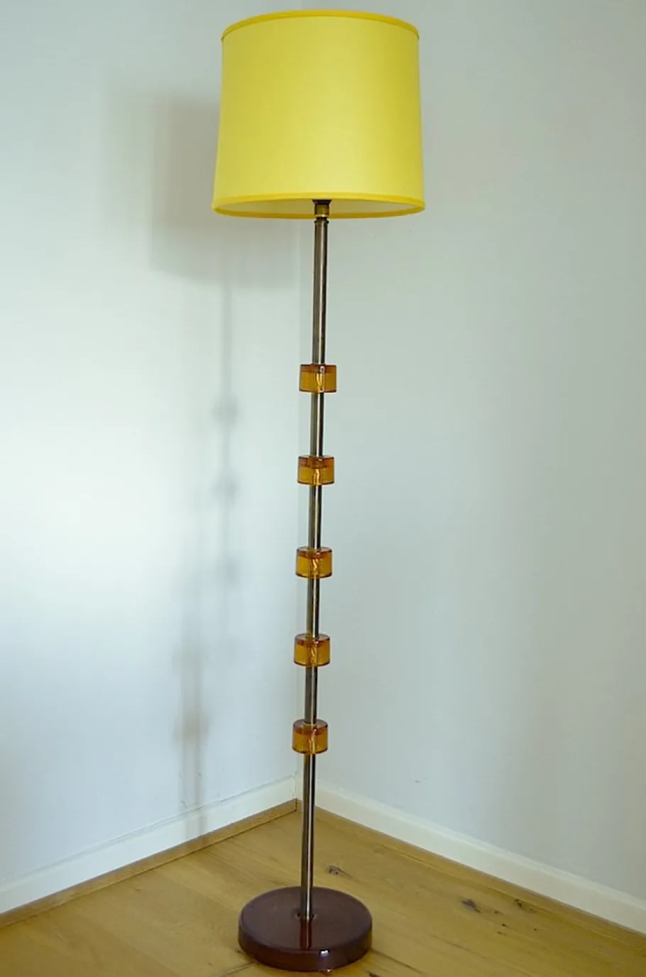 Pamono Floor Lamp by Carl Fagerlund for Orrefors Sweden, 1970s