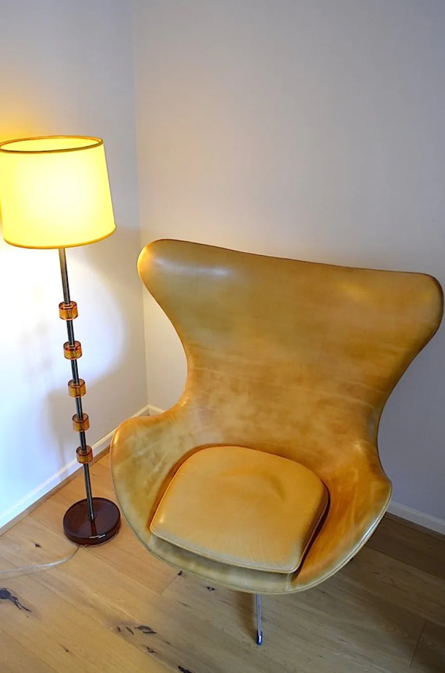 Pamono Floor Lamp by Carl Fagerlund for Orrefors Sweden, 1970s