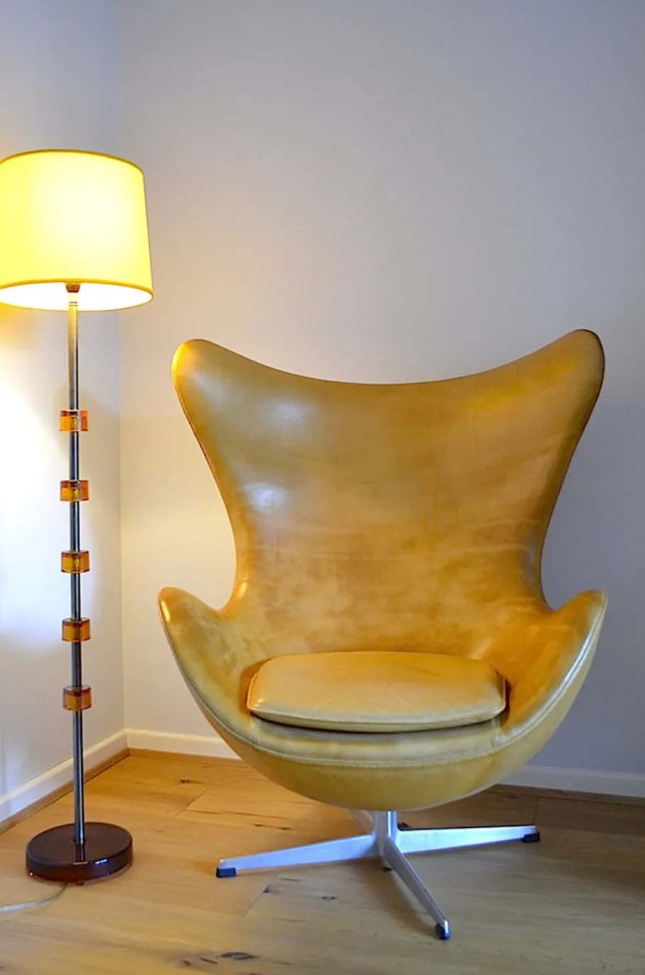 Pamono Floor Lamp by Carl Fagerlund for Orrefors Sweden, 1970s