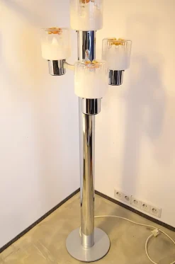 Outlet Pamono Floor Lamp by Gaetano Sciolari for Mazzega, 1960s