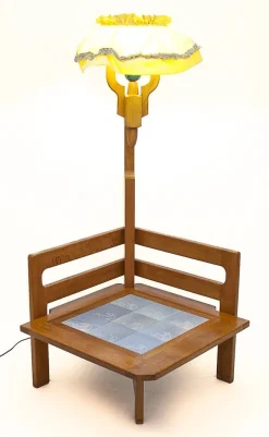 Pamono Floor Lamp by Guillerme and Chambron, 1950s