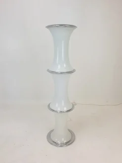 Pamono Floor Lamp in Bamboo by Enrico Tronconi for Vistosi, 1970s