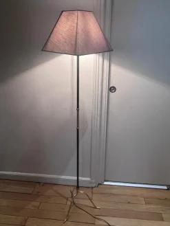 New Pamono Floor Lamp in Brass & Metal, 1950s