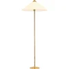 Pamono Floor Lamp in Brass and Cane attributed to Paavo Tynell, 1950s