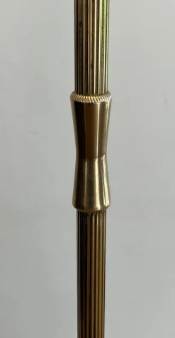 Sale Pamono Floor Lamp in Brass and Tripod Base with Claw Feet from Maison Jansen