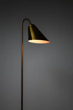 Best Pamono Floor Lamp in Brass attributed to Frits Schlegel and Vilhelm Lauritzen, 1940s