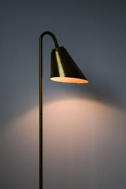 Best Pamono Floor Lamp in Brass attributed to Frits Schlegel and Vilhelm Lauritzen, 1940s