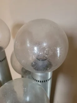 Best Pamono Floor Lamp in Brushed Aluminum Tubes and Murano Glass, Italy, 1970s