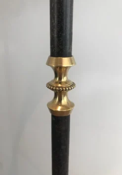 New Pamono Floor Lamp in Brushed Metal and Brass