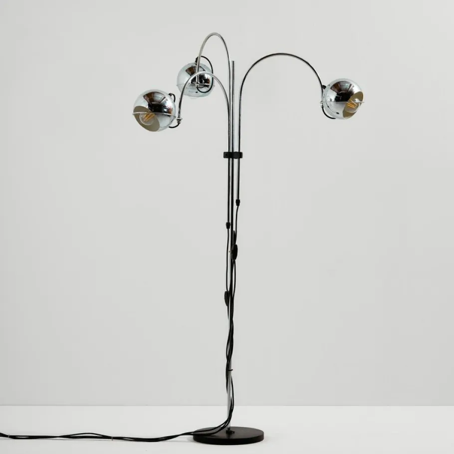 Hot Pamono Floor Lamp in Chrome
