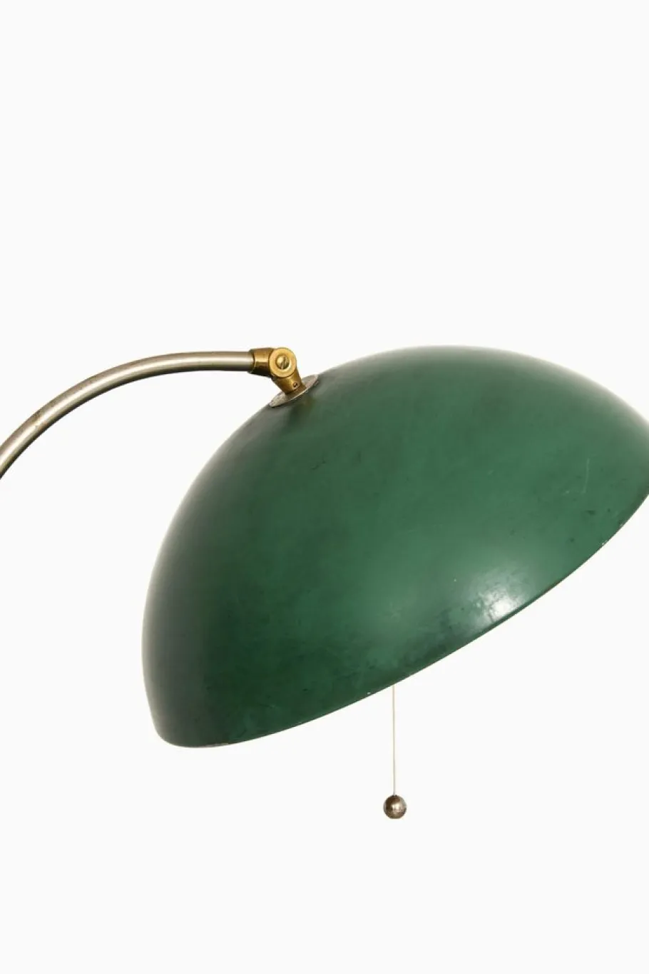 New Pamono Floor Lamp in Frame in White Metal and Green attributed to Harald Notini, 1930s