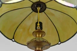 Online Pamono Floor Lamp in Gilded Carved Wood and Pearly Glass, 1890s