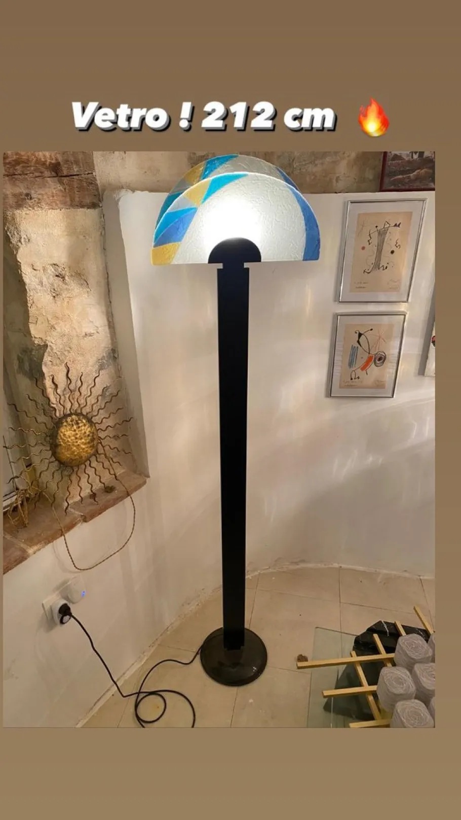 Best Pamono Floor Lamp in Murano Glass from Vetri, Italy, 1990s