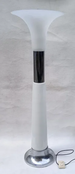 Discount Pamono Floor Lamp in Opaline Glass