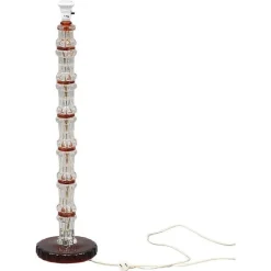 Clearance Pamono Floor Lamp in Orange and Clear Glass attributed to Carl Fagerlund for Orrefors, Sweden, 1960s