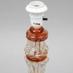 Clearance Pamono Floor Lamp in Orange and Clear Glass attributed to Carl Fagerlund for Orrefors, Sweden, 1960s