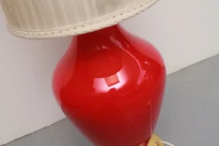 Online Pamono Floor Lamp in Red Glass, 1955