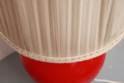 Online Pamono Floor Lamp in Red Glass, 1955