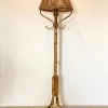 Best Pamono Floor Lamp in Rush and Bamboo, 1970s