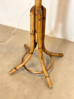 Best Pamono Floor Lamp in Rush and Bamboo, 1970s