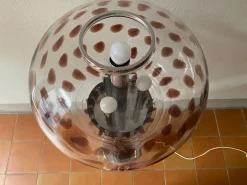 Clearance Pamono Floor Lamp in Steel and Murano Glass attributed to Mazzega, Italy, 1960s