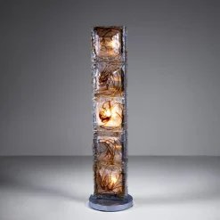 Best Pamono Floor Lamp in Steel and Murano Glass, 1970