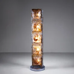 Best Pamono Floor Lamp in Steel and Murano Glass, 1970